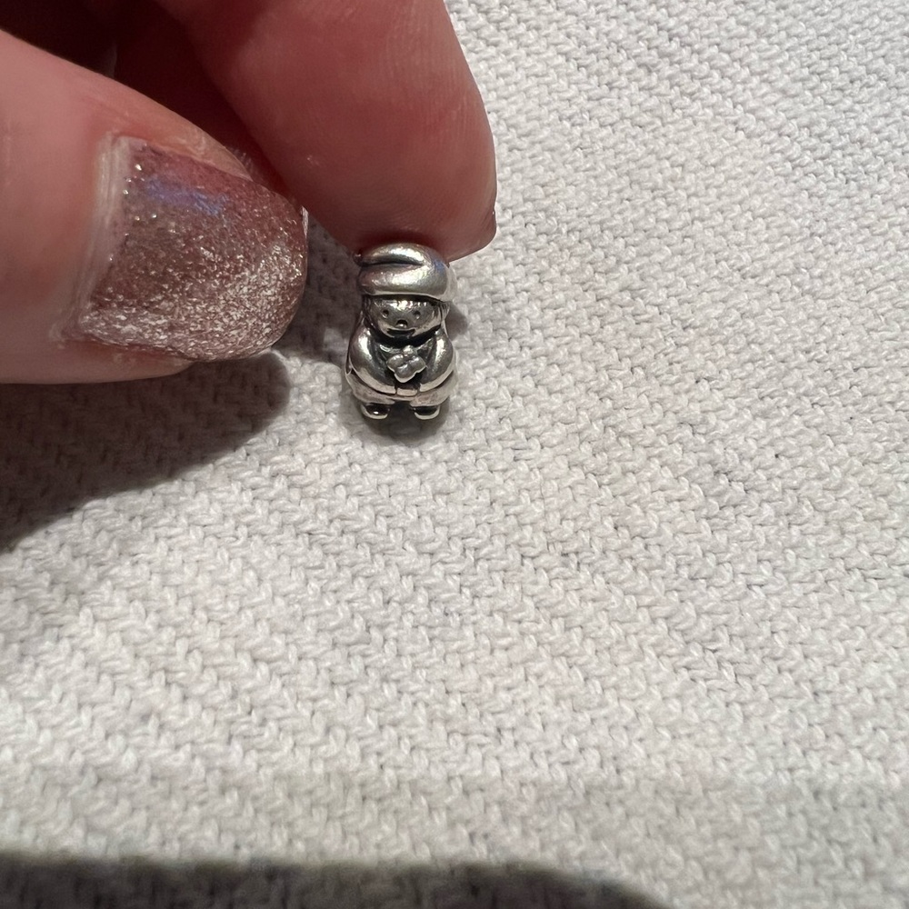 PANDORA leprechaun with four leaf clover charm